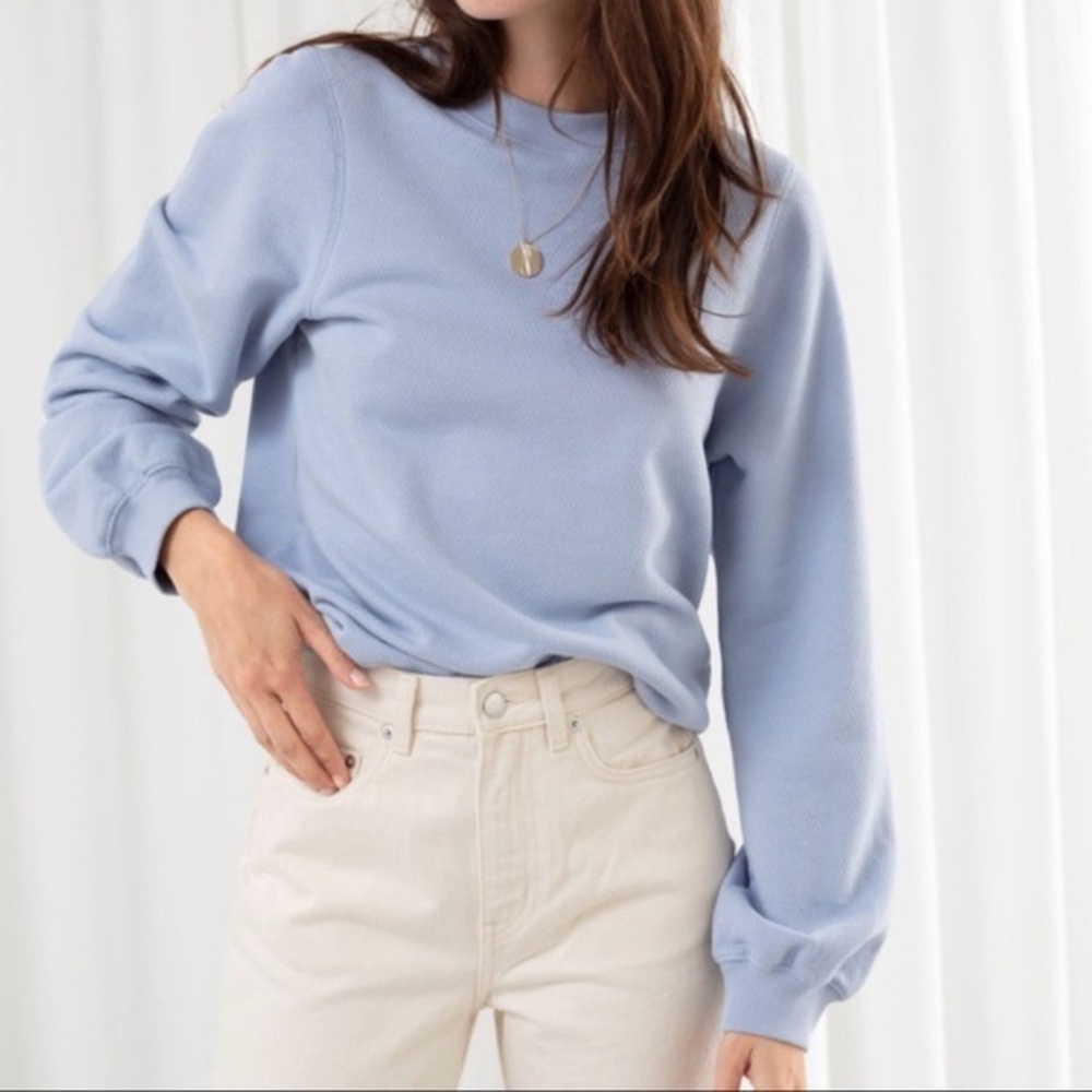 NWT &Other Stories organic cotton blue sweatshirt